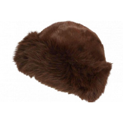 Toque Chapka Fourrure Marron Femme Classe Doublure Polaire Masha BONNETS Nyls Création