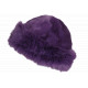 Toque Chapka Fourrure Violette Femme Classe Doublure Polaire Masha BONNETS Nyls Création