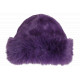 Toque Chapka Fourrure Violette Femme Classe Doublure Polaire Masha BONNETS Nyls Création