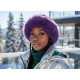 Toque Chapka Fourrure Violette Femme Classe Doublure Polaire Masha BONNETS Nyls Création