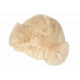 Toque Chapka Fourrure Beige Femme Classe Doublure Polaire Masha BONNETS Nyls Création