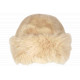 Toque Chapka Fourrure Beige Femme Classe Doublure Polaire Masha BONNETS Nyls Création