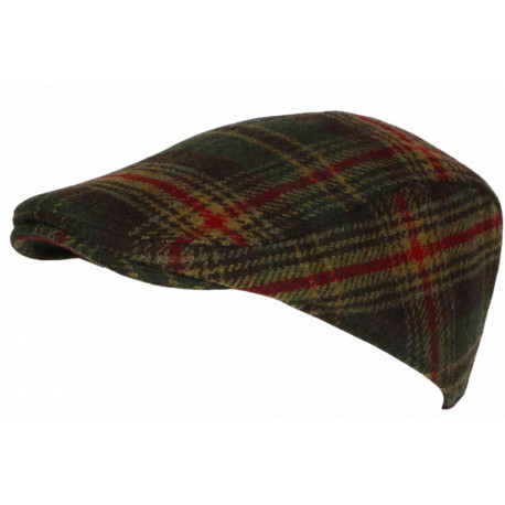 Béret Casquette Chasse Verte Carreaux Laine Chaude Confort Hunter CASQUETTES Nyls Création
