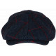 Casquette Gavroche Bleue et Rouge en Laine Style Anglais Vintage Surwal CASQUETTES Nyls Création