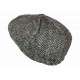 Casquette Gavroche en Laine Noire à Chevrons Style Anglais Vintage Surwal CASQUETTES Nyls Création
