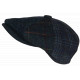 Casquette Gavroche en Laine Bleue Patchwork Style Anglais Vintage Surwal CASQUETTES Nyls Création
