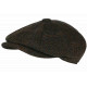 Casquette Gavroche Marron en Laine à Chevrons Style Anglais Vintage Surwal CASQUETTES Nyls Création