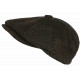 Casquette Gavroche Marron en Laine à Chevrons Style Anglais Vintage Surwal CASQUETTES Nyls Création