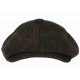 Casquette Gavroche Marron en Laine à Chevrons Style Anglais Vintage Surwal CASQUETTES Nyls Création