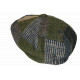 Casquette Gavroche Verte Patchwork en Laine Style Anglais Vintage Surwal CASQUETTES Nyls Création