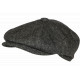 Casquette Gavroche Grise en Laine à Chevrons Style Anglais Vintage Surwal CASQUETTES Nyls Création