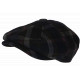 Casquette Gavroche Grise en Laine Carreaux Violets Style Anglais Vintage Surwal CASQUETTES Nyls Création