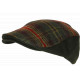 Béret Casquette Anglaise Verte à Carreaux en Laine Chaude Hunter CASQUETTES Nyls Création