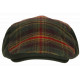 Béret Casquette Anglaise Verte à Carreaux en Laine Chaude Hunter CASQUETTES Nyls Création