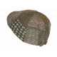 Béret Casquette Plate Verte Patchwork en Laine Style Anglais Landwel CASQUETTES Nyls Création