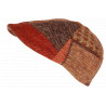 Béret Casquette Plate Orange Patchwork en Laine Style Anglais Landwel