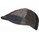Béret Casquette Plate Marron Patchwork en Laine Style Anglais Landwel CASQUETTES Nyls Création