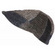 Béret Casquette Plate Marron Patchwork en Laine Style Anglais Landwel CASQUETTES Nyls Création