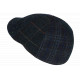 Béret Casquette Plate Bleue Patchwork en Laine Style Anglais Landwel CASQUETTES Nyls Création