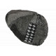 Béret Casquette Plate Grise Patchwork en Laine Style Anglais Landwel CASQUETTES Nyls Création