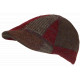 Béret Casquette Plate Rouge Patchwork en Laine Style Anglais Landwel CASQUETTES Nyls Création