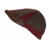 Béret Casquette Plate Rouge Patchwork en Laine Style Anglais Landwel