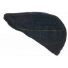 Béret Casquette Patchwork Bleue et Noire en Laine Style Anglais Uxwel