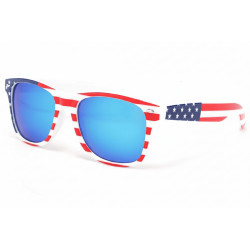 Lunettes De Soleil USA Miroir Bleu Drapeau Americain LUNETTES SOLEIL Nyls Création