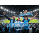 Echarpe Marseille Supporter Bleu Provence et Blanche Football Echarpe Léon montane