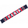 Écharpe Supporters PARIS Foot Bandes et Tour Eiffel en Laine Bleue et Rouge