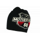 Bonnet Route 66 Rouge Noir Mother Road Design Hiver Biker BONNETS Nyls Création