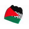 Bonnet Palestine Noir Drapeau Palestinien Rouge Blanc Vert en Laine