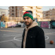 Bonnet Palestine Noir Drapeau Palestinien Rouge Blanc Vert en Laine CASQUETTES Nyls Création