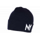 Bonnet NY Bleu et Blanc en laine Design Streetwear Fashion Yrton BONNETS Nyls Création