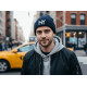 Bonnet NY Bleu et Blanc en laine Design Streetwear Fashion Yrton BONNETS Nyls Création