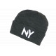 Bonnet NY Gris et Blanc en laine Design Streetwear Fashion Yrton BONNETS Nyls Création