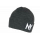 Bonnet NY Gris et Blanc en laine Design Streetwear Fashion Yrton BONNETS Nyls Création