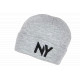 Bonnet NY Gris et Noir en laine Design Streetwear Fashion Yrton BONNETS Nyls Création
