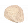 Bonnet Béret Femme Beige en Angora Pailleté Doux Tendance Angiola