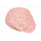 Bonnet Béret Femme Rose en Angora Pailleté Doux Tendance Angiola BONNETS Nyls Création
