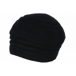 Bonnet Béret Noir Angora Femme Classe Doublure Polaire Angyla BONNETS Nyls Création