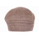 Bonnet Béret Marron en Angora Femme Classe Doublure Polaire Angyla BONNETS Nyls Création