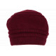 Bonnet Béret Bordeaux en Angora Femme Classe Doublure Polaire Angyla BONNETS Nyls Création