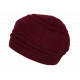 Bonnet Béret Bordeaux en Angora Femme Classe Doublure Polaire Angyla BONNETS Nyls Création