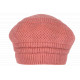 Bonnet Béret Rose en Angora Femme Classe Doublure Polaire Angyla BONNETS Nyls Création
