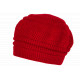 Bonnet Béret Rouge en Angora Femme Classe Doublure Polaire Angyla BONNETS Nyls Création