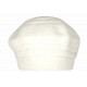 Bonnet Béret Blanc en Angora Femme Classe Doublure Polaire Angyla BONNETS Nyls Création