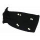 Bandeau en laine noire pour femme avec perles et cristaux Headband Hiver Merry Bandeau Nyls Création