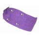 Bandeau en Laine Violette Femme avec Perles et Cristaux Headband Hiver Merry Bandeau Nyls Création