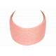 Bandeau en Laine Rose Femme avec Perles et Cristaux Headband Hiver Merry Bandeau Nyls Création